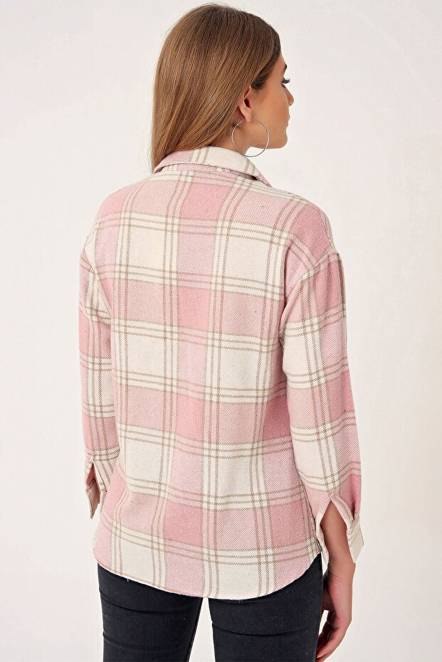 Kadın Pembe Gömlek - 4