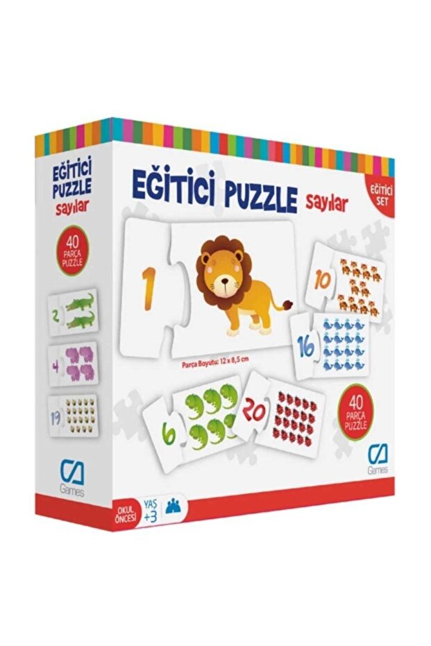 Sayılar 40 Parça Eğitici Çocuk Puzzle Yapboz Serisi - 1
