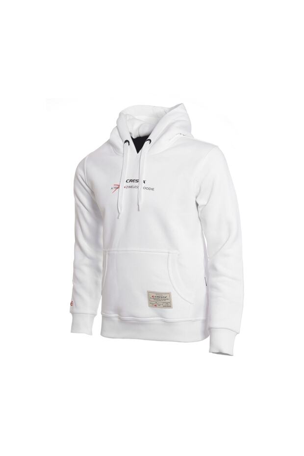 Erkek Beyaz Timeless Kapüşonlu Sweatshirt