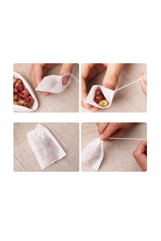 Sallama Çay Poşeti Boş Kokusuz 5.5x7 cm 100'lü Paket Filtre Kahve Poşeti - 3