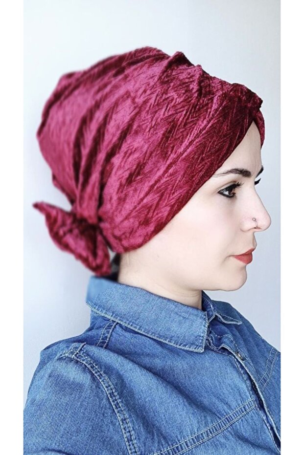 Women's Velvet Bow Bonnet Cherry