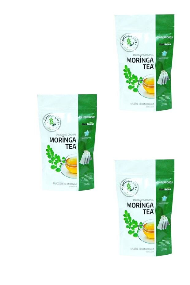Moringa Çay (moringa Çayı) 60 Süzen Poşet 1 Aylık Kullanım 3'lü Set - 1