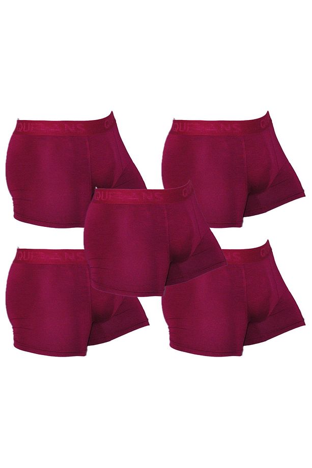 Queans 5li Paket Bambu Ultra Yumuşak Erkek Boxer Bordo - 1