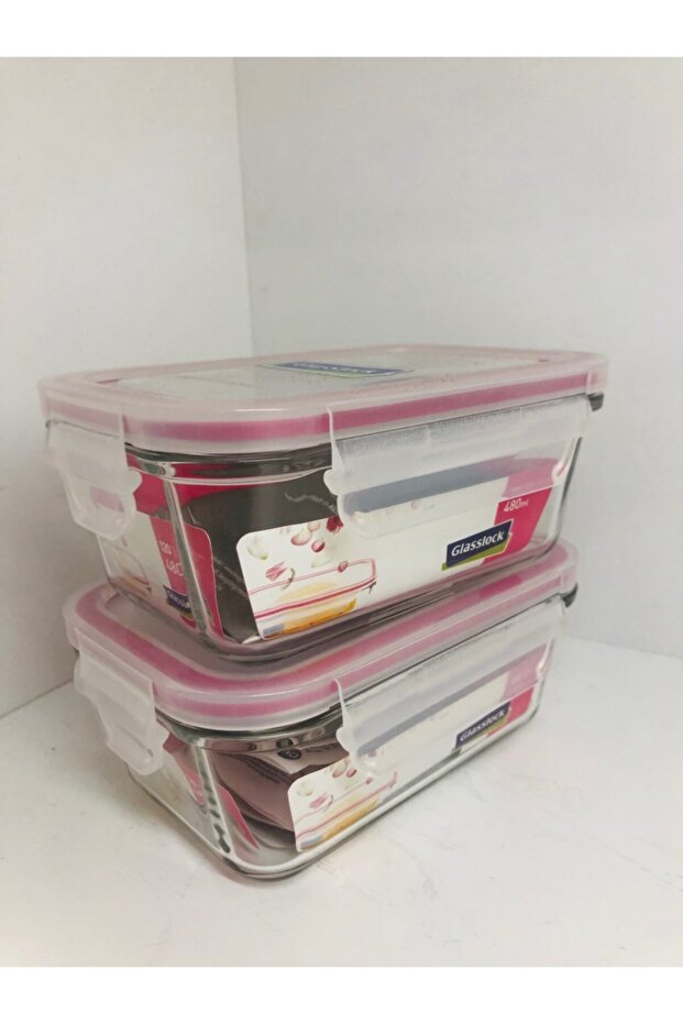 Set of 2 Rectangular Glass Storage Containers - 2