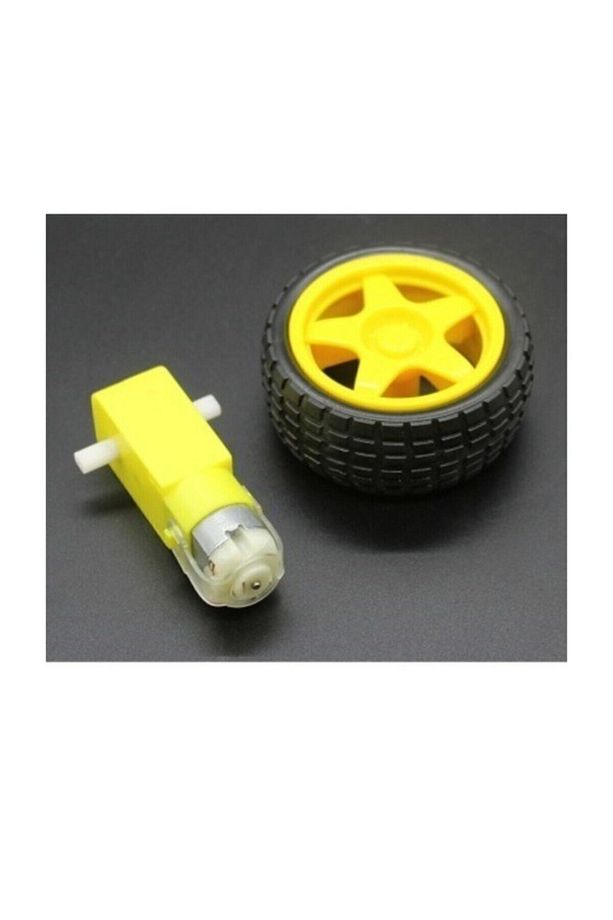 Arduino Robot Tekerlek Ve Dc Motor Seti - Redüktörlü Motor 250 Rp - 1