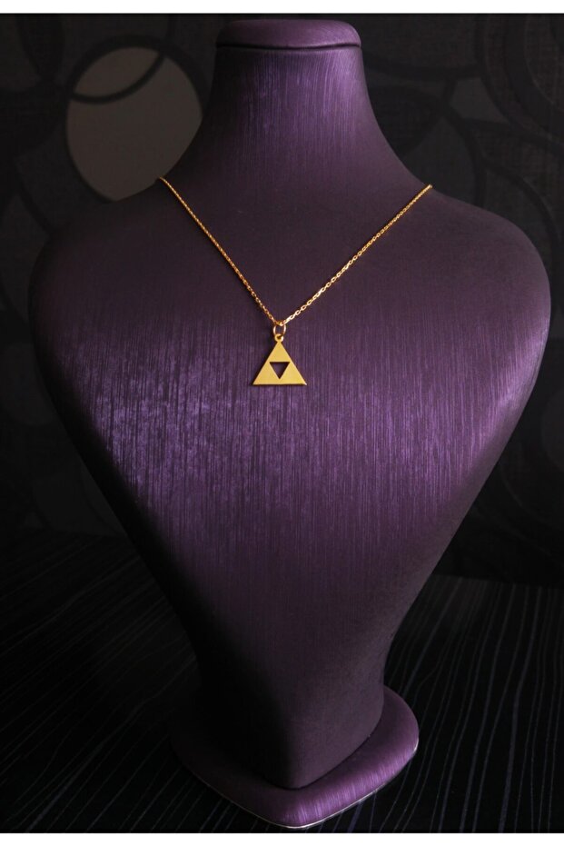 Unisex Piramit Triangle Kolye