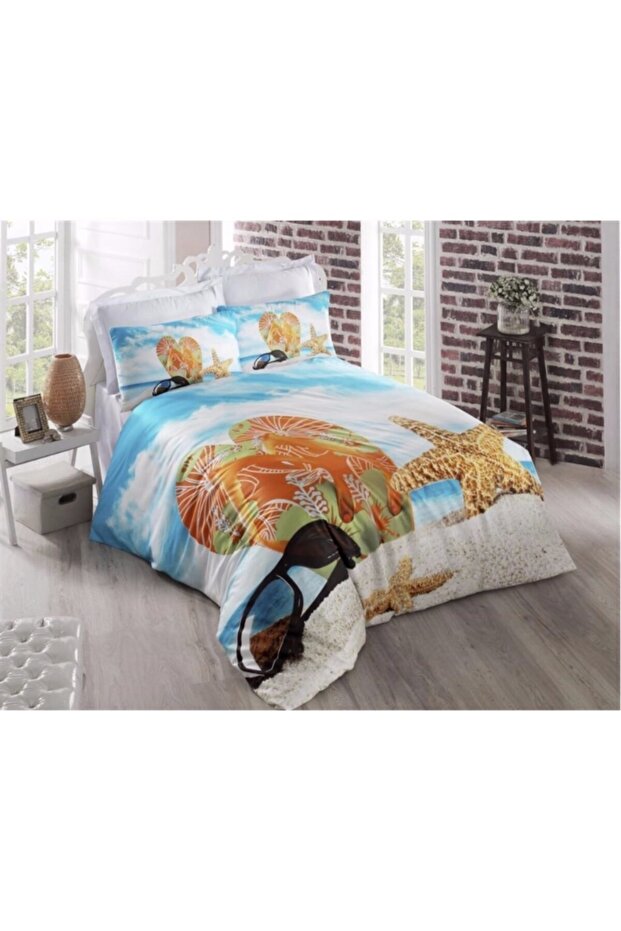 3D Double Cotton Satin Duvet Cover Set