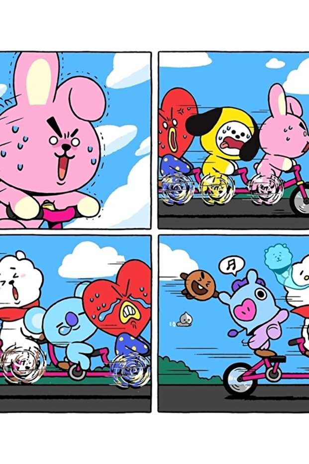 Poster decorativ din lemn Cooky Bt21 Cod4792 - 1