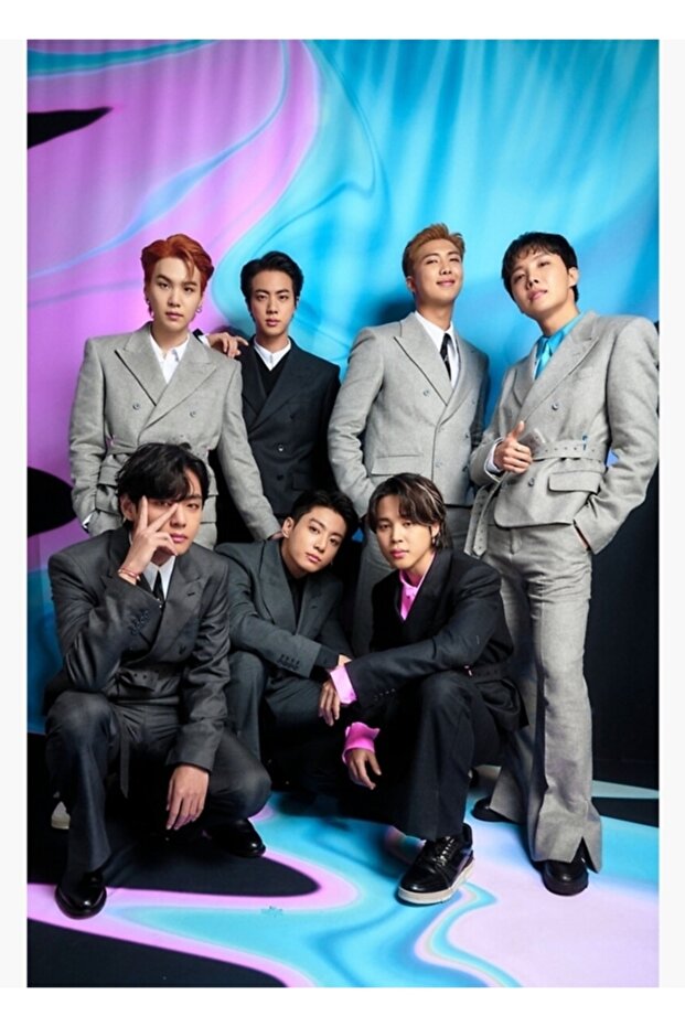 Bts Ama 2021 مجموعة طاولة خشبية ملصق ديكور Code2871