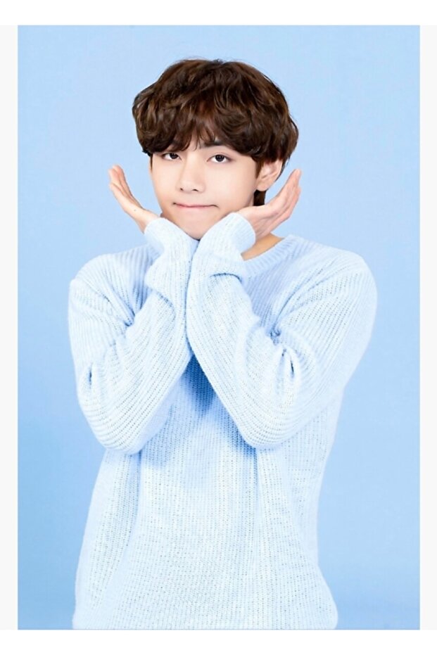 Bts V Taehyung Cute Pose Painting Wooden Poster Decorative Code1578