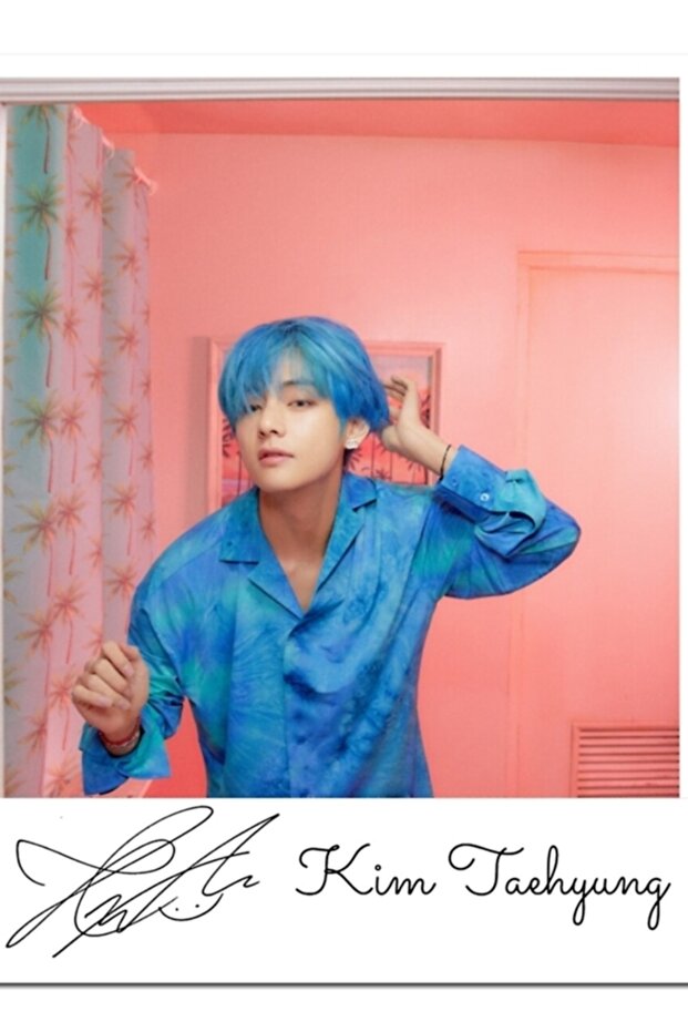 Kim Taehyung Bts Painting Wooden Poster Decorative Code3381