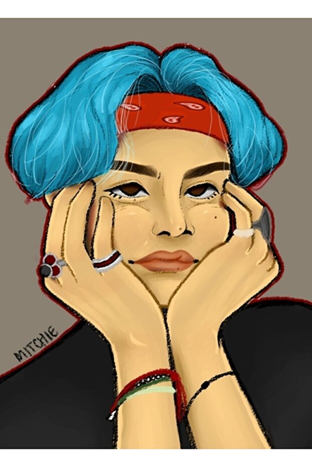 Bts V - Squishy Tae Table Wooden Poster Decorative Code2726 - 1