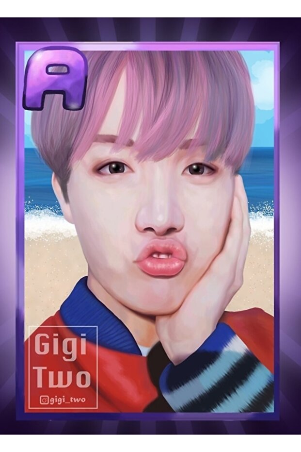 Bts - Jhope Card Table Wooden Poster Decorative Code3391