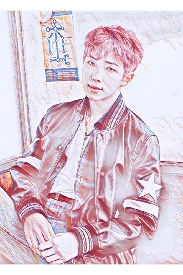 Bts Rapmonster دفتر وطاولة خشبية ملصق ديكور Code473