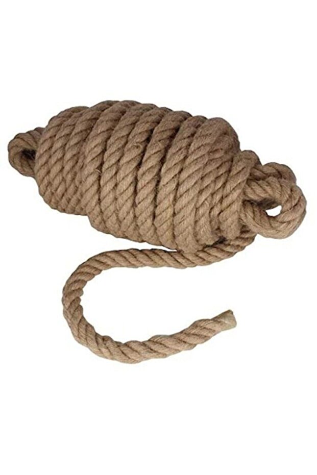 10 Mm 20 Metre Jüt Halat Ip Dekoratif Hasır Ip - 1