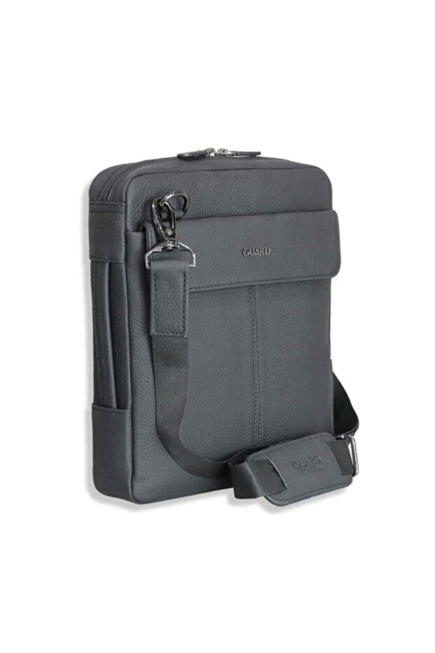 Matte Black Genuine Leather Sports Hand and Shoulder Bag