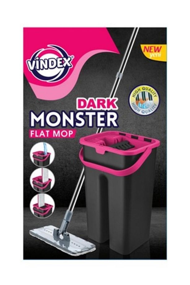 Vindex Dark Flat Mop Paspaslı Temizlik Seti - 2