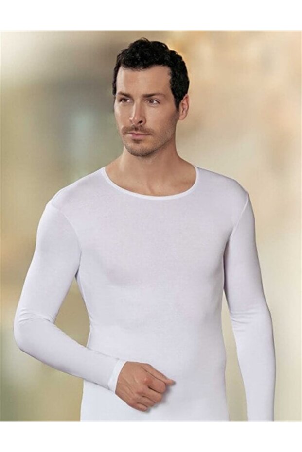 12 Pack Silver 4022 Bicycle Collar Lycra Men's Long Sleeve Undershirt White