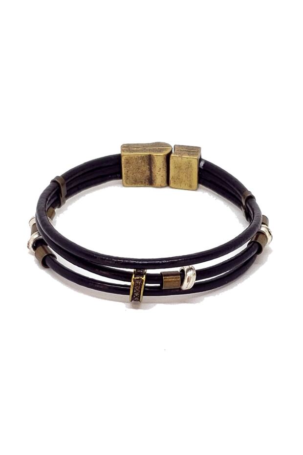 Men's Genuine Leather Multiple Bracelet