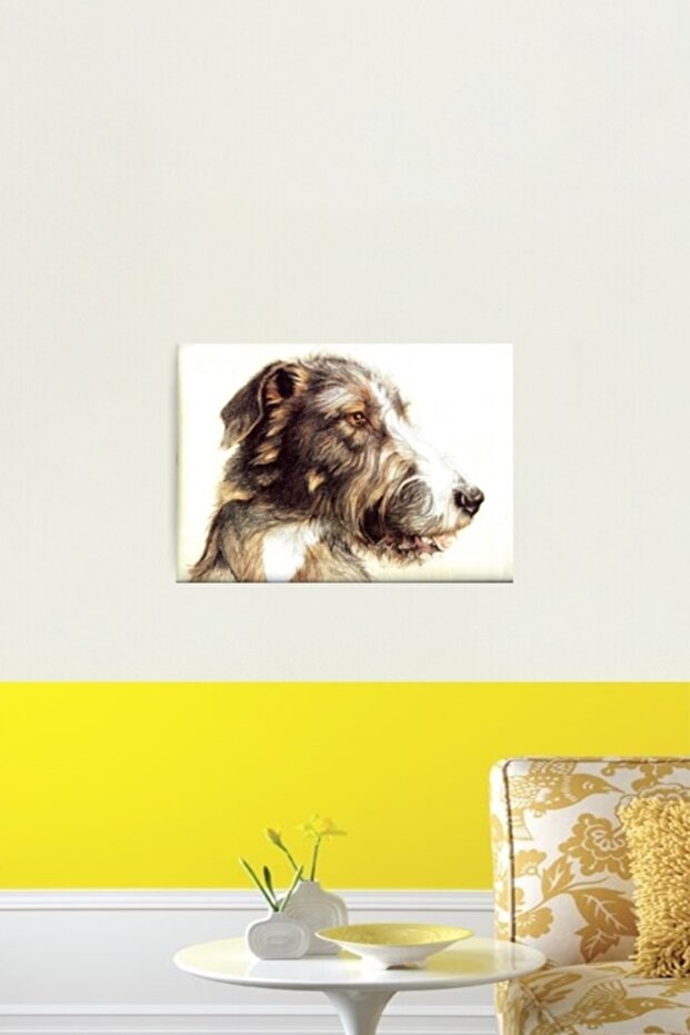 Wolfhound Painting Wooden Poster Decorative