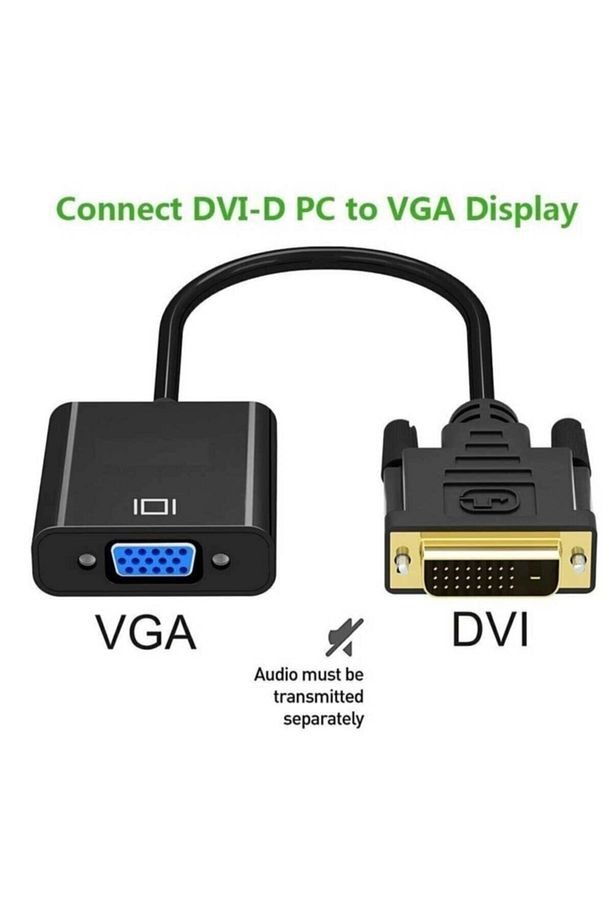 Dvı-d To Vga 24+1 Dvi-d Dijital - Vga Aktif Dönüştürücü -dvi Erkek (24+1) To Vga Dişi Dönüştürücü - 3