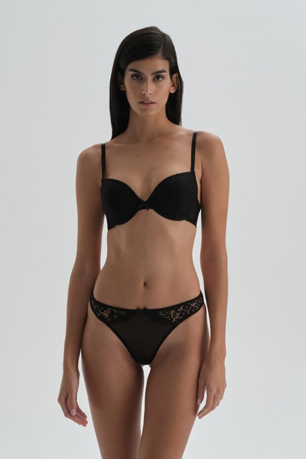 حمالة صدر مجموعة الزفاف السوداء - 4