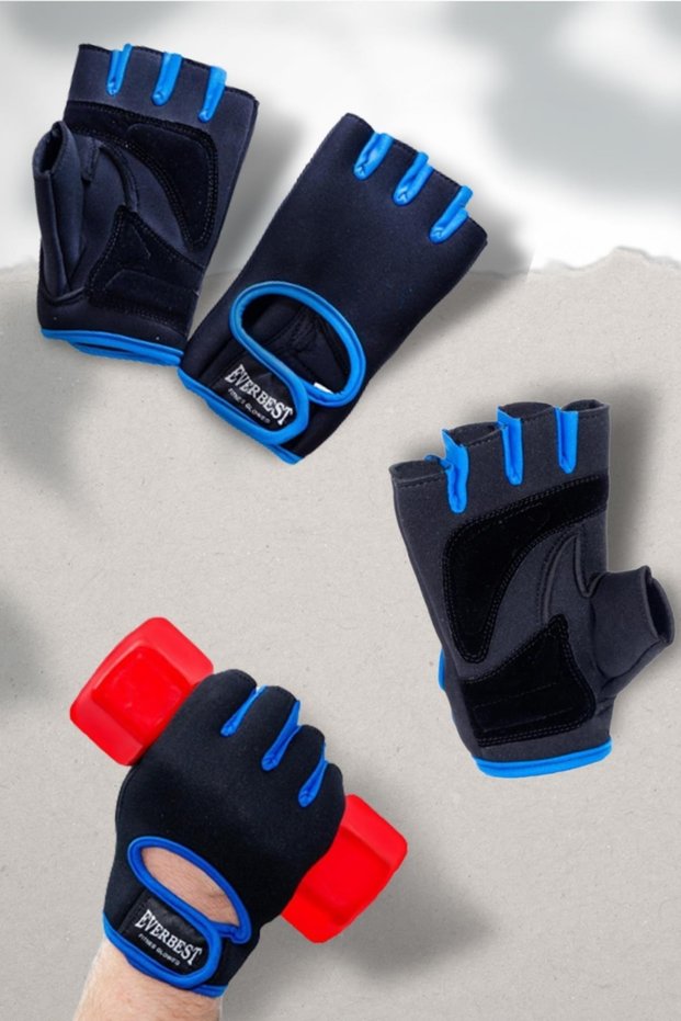 Durable Fitness Body Building Sports Gloves Velcro Anti-Slip Cut Gloves