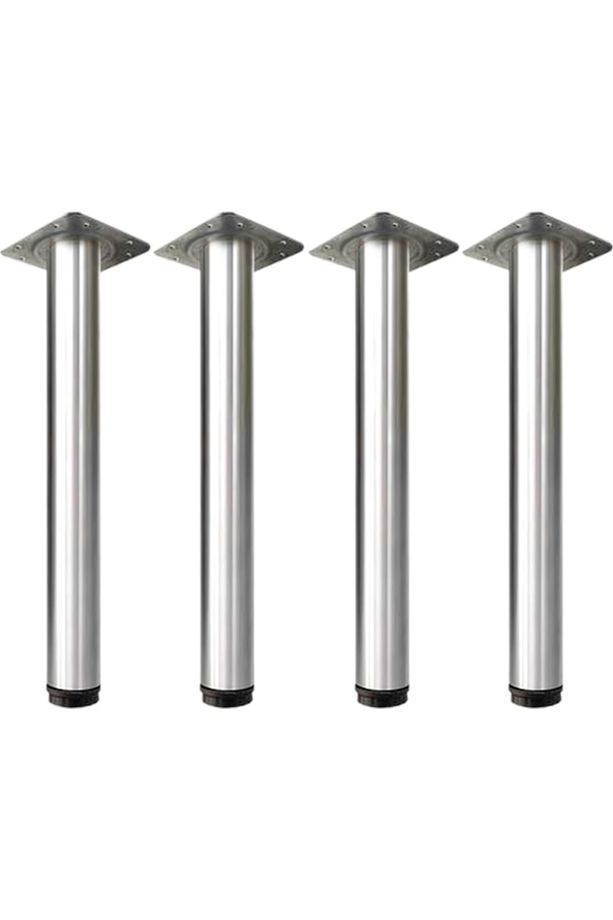 4'lü Krom Plastik Ayarlı Masa Ayağı Standart Yükseklikte 60 Mm X 71 Cm - 1