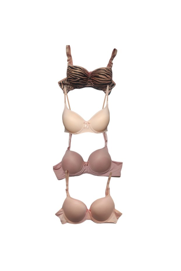 Women's Padded Underwire 4-Piece Bra Set
