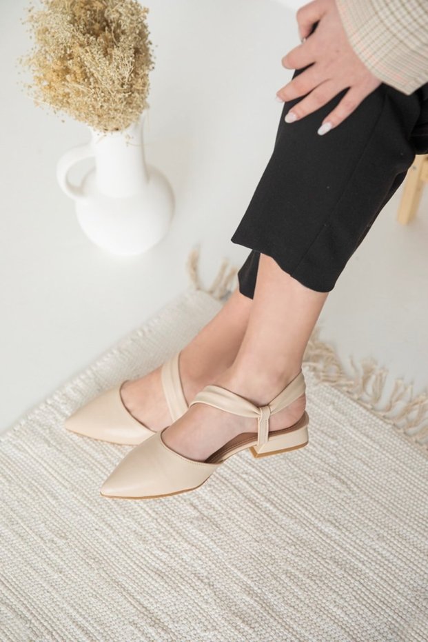 Low Square Heel Open Sides Ankle Wrap Women's Casual - Evening Dress Shoes