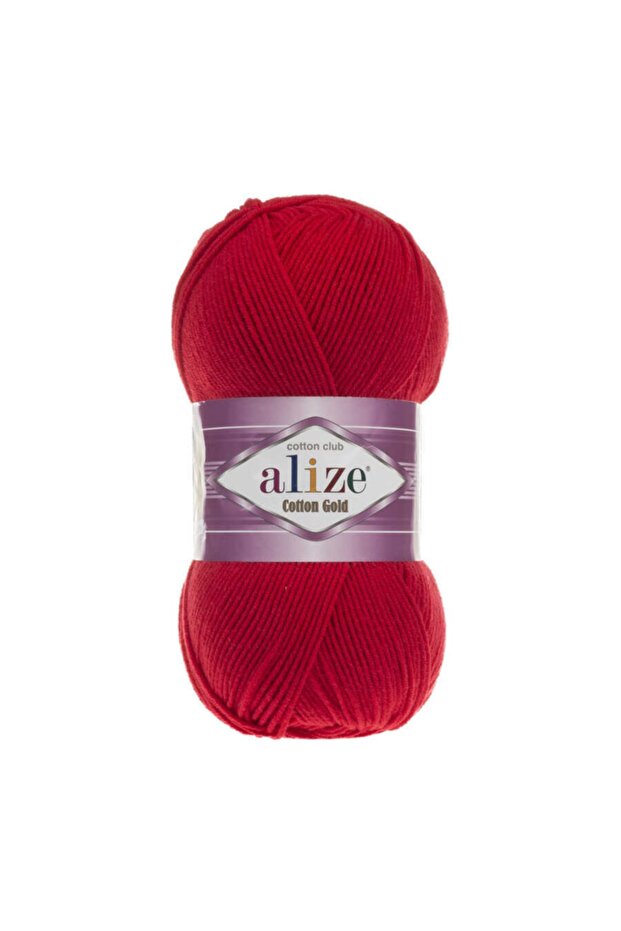 Cotton Gold Red Hand Knitting Yarn