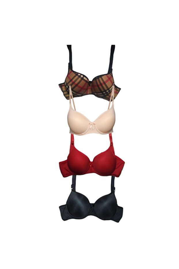 Women's Padded Underwire 4-Piece Bra Set