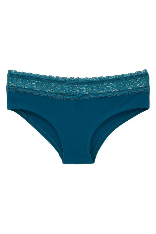 Oil Cotton Waist Lace Half Boxer Hipster Women Panties