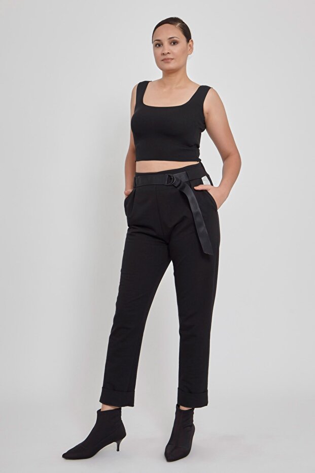 Kemerli Pantolon - 1