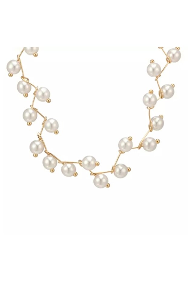 Cam Inci Sarmaşık Model Altın Kaplama Kolye - 4