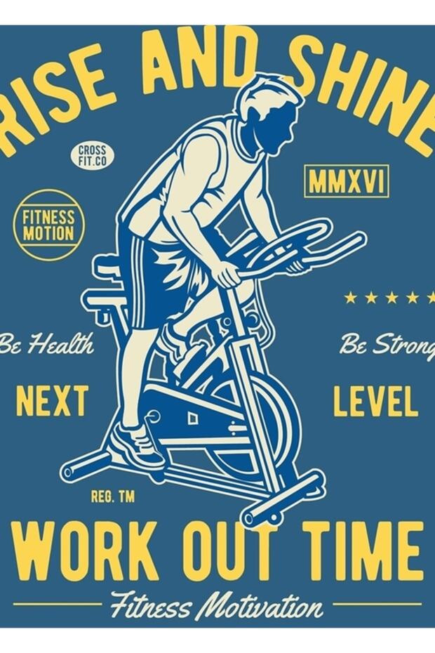 Exercise Motivation Table Wooden Poster Decorative