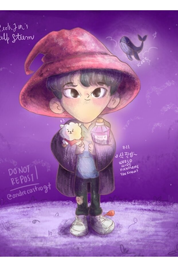 Magıc Seokjin Table Wood Poster Decorative Code4014