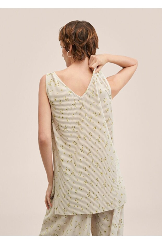 Çiçekli Pilili Üst - 4