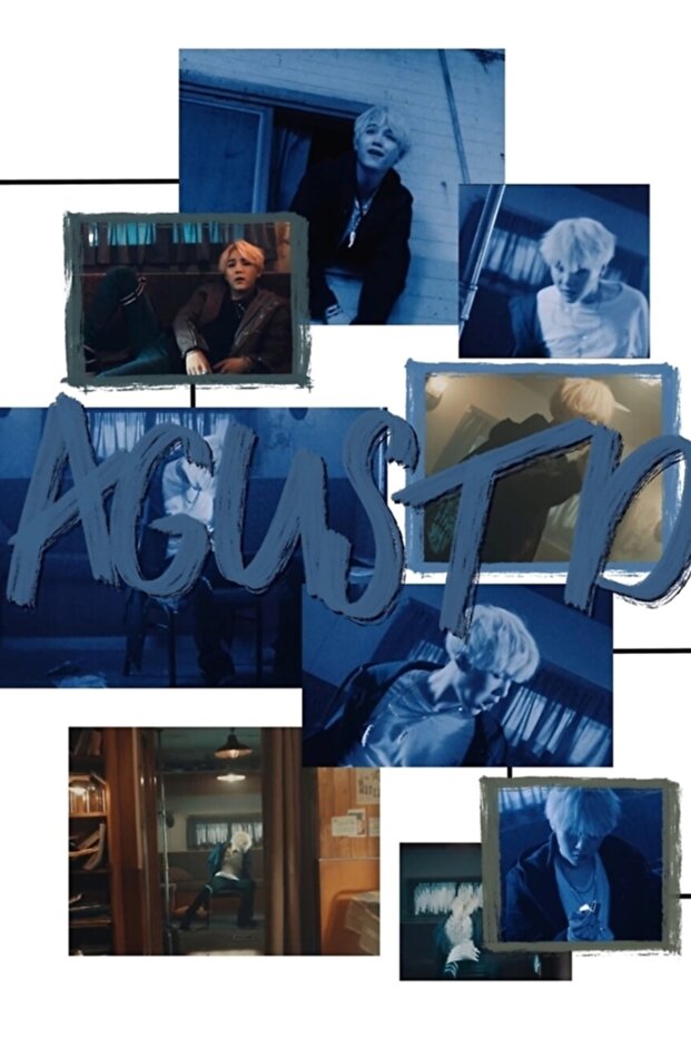 Bts Agust D Design Table Wooden Poster Decorative Code2730 - 1