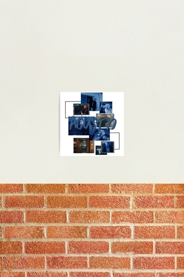 Bts Agust D Design Table Wooden Poster Decorative Code2730 - 2