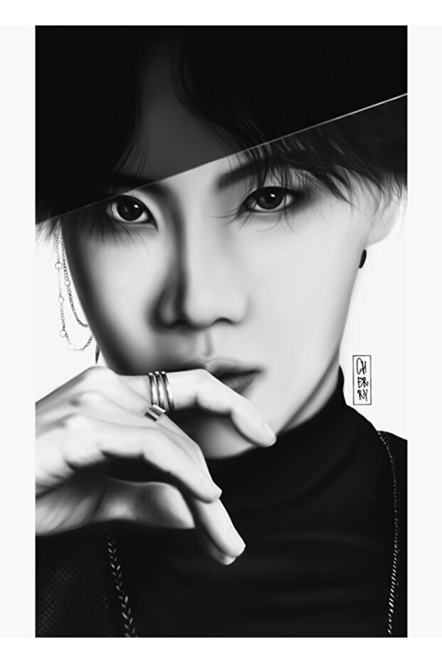 Bts - Jhope Table ملصق خشبي مزخرف Code4482