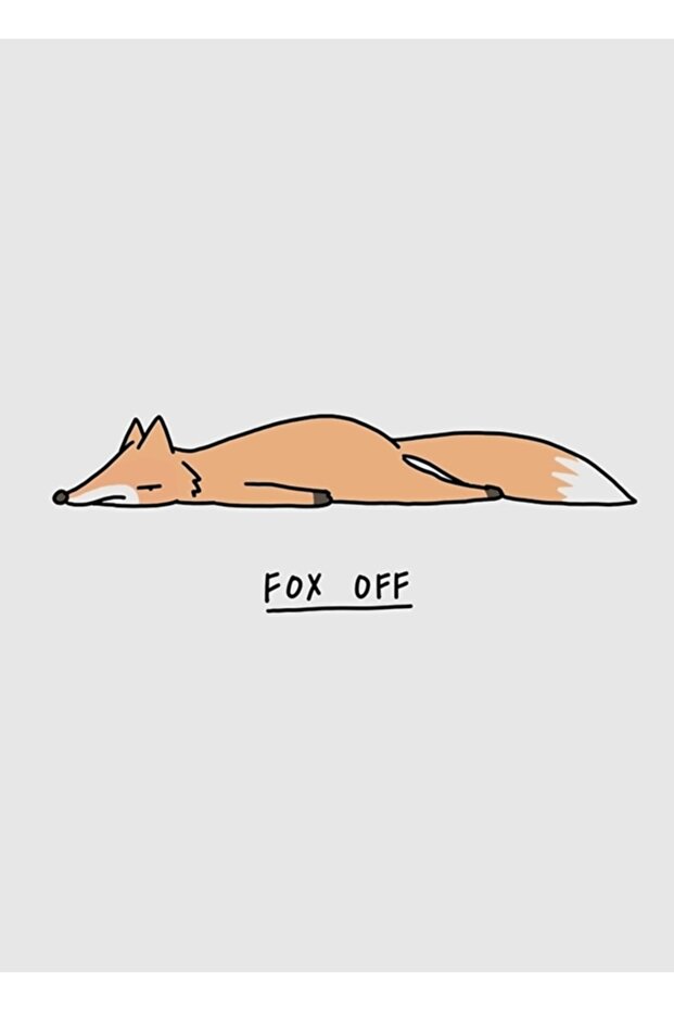 Fox Off Table Wooden Poster Decorative