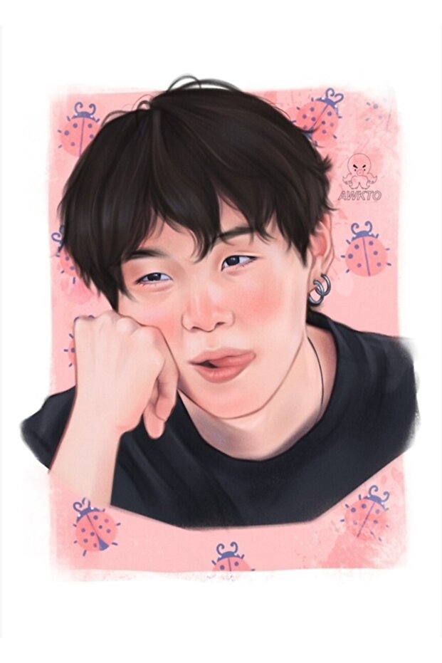 Ladybug Yoongi! Table Wooden Poster Decorative Code2654 - 1