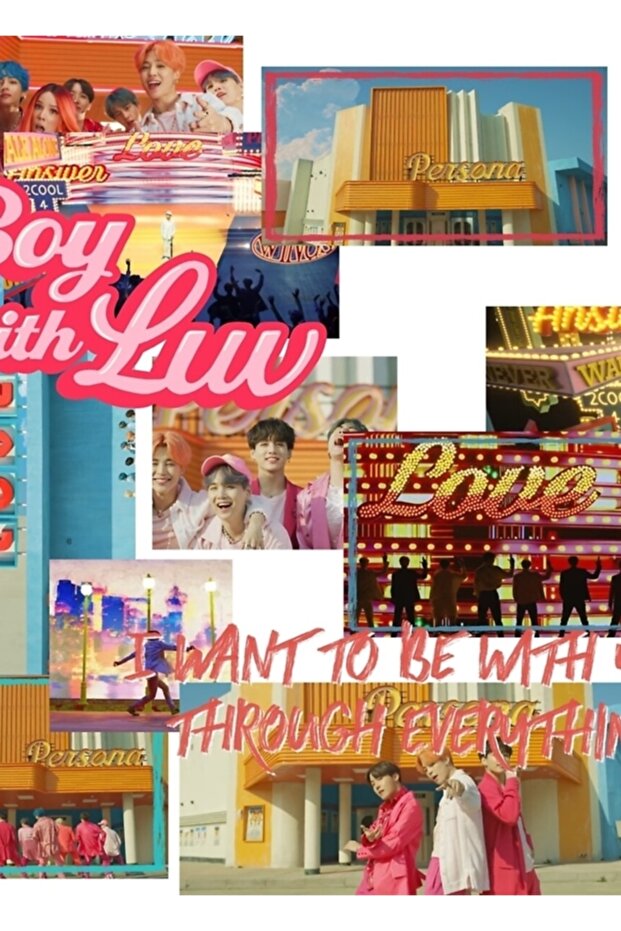 لوحة تصميم Luv ملصق خشبي مزخرف Bts Child Kod4950
