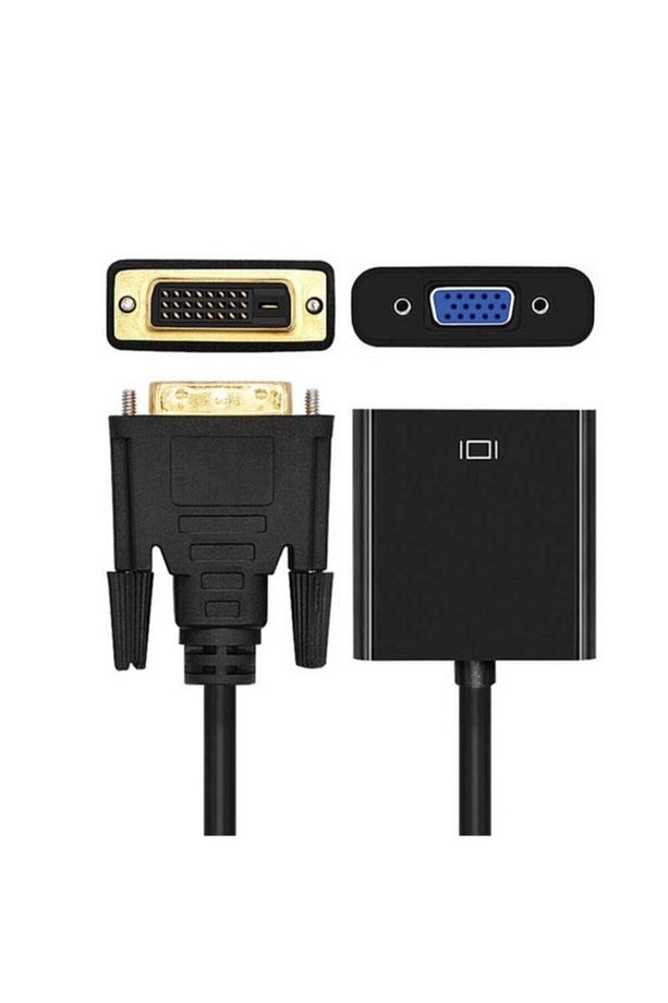 Dvı-d To Vga 24+1 Dvi-d Dijital - Vga Aktif Dönüştürücü -dvi Erkek (24+1) To Vga Dişi Dönüştürücü - 1