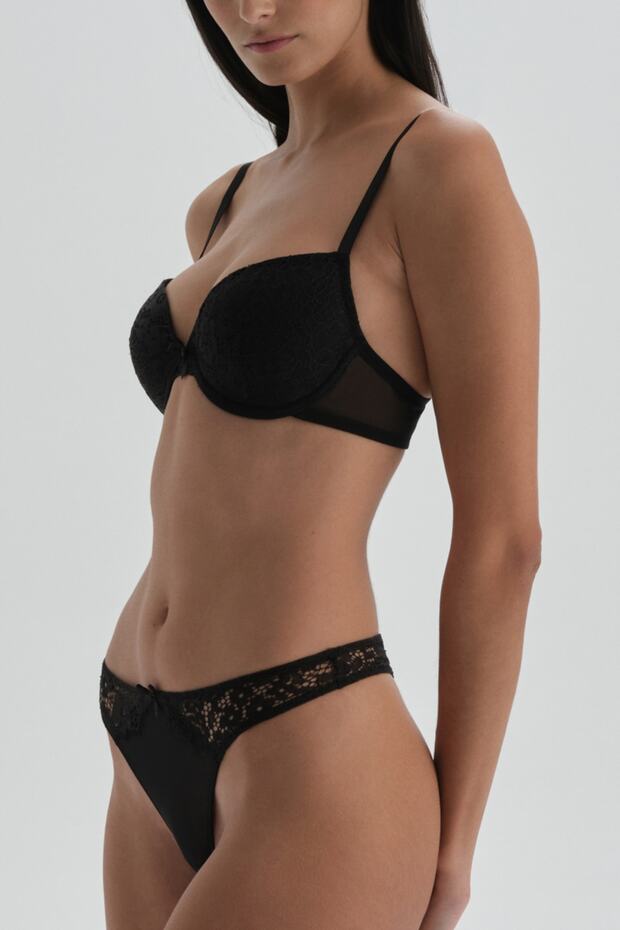 حمالة صدر مجموعة الزفاف السوداء - 3