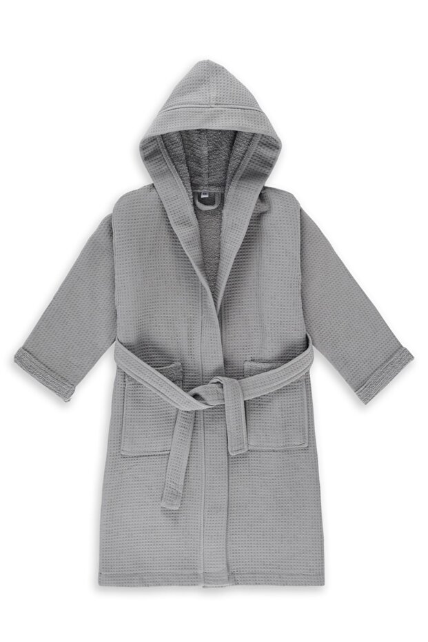 Hooded Children's Bathrobe, 4-6, 6-8, 8-10, 10-12 Years and 4 Different Options, 100% Cotton