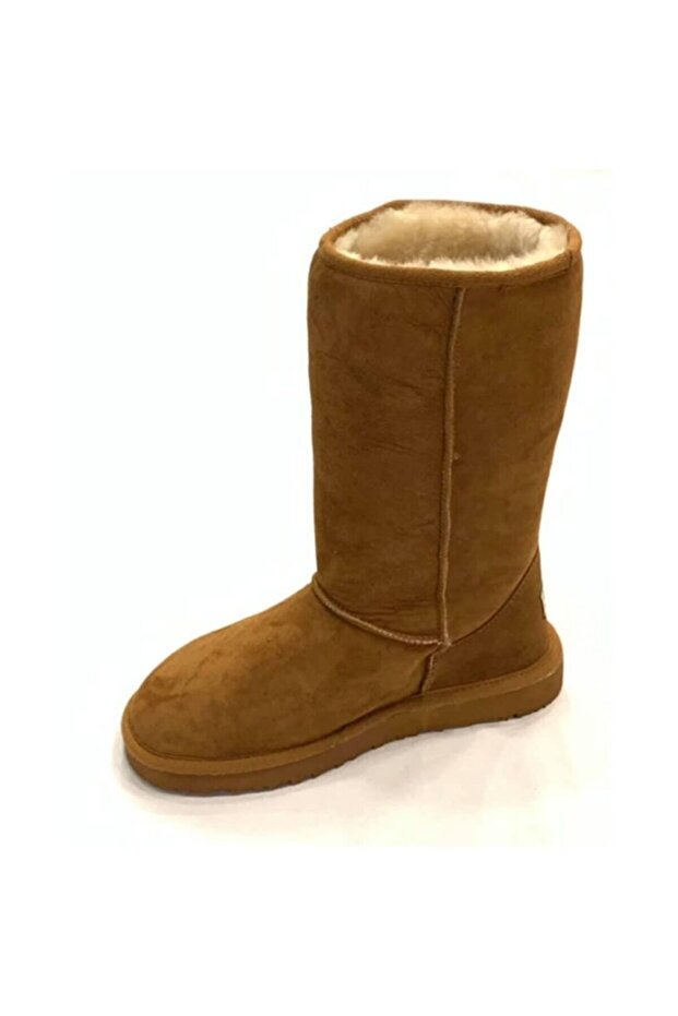 Kürklü Kuzu Derisi Bayan Bot Taba 36 - 2