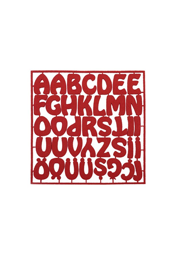Keçeden Harf 3cm  Kırmızı - 1