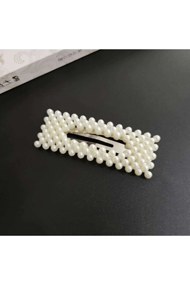 Women's Single Pearl Model Side Snap Hair Clip